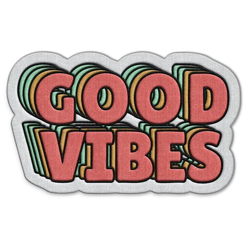 Good Vibes Hat Patch - Webcam Covers Now