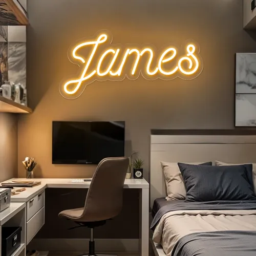 James Neon Sign - Webcam Covers Now