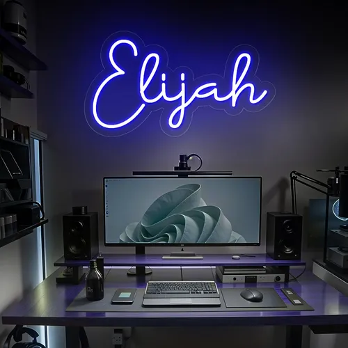 Elijah Neon Sign - Webcam Covers Now