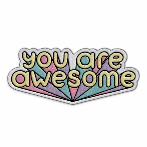 You Are Awesome Iron On Patch - Webcam Covers Now