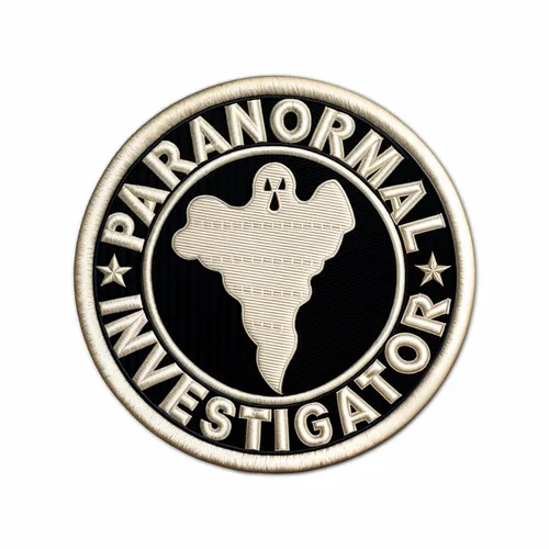 Round Paranormal Investigator Iron On Patch - Webcam Covers Now