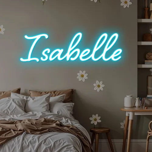 Isabelle Neon Sign - Webcam Covers Now
