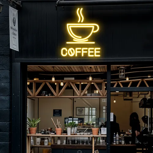 Coffee Bliss Neon Sign - Webcam Covers Now