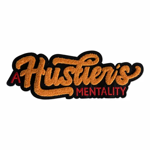 Hustler's Mentality Letterman Jacket Patch - Webcam Covers Now