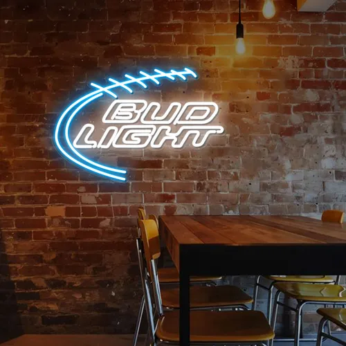 Football Bud Light Neon Sign - Webcam Covers Now