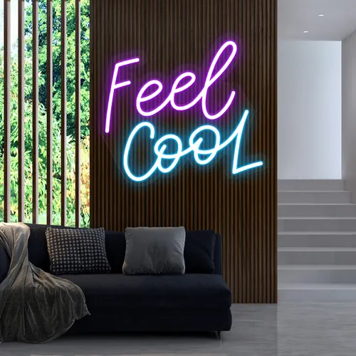 Feel Cool Neon Sign - Webcam Covers Now