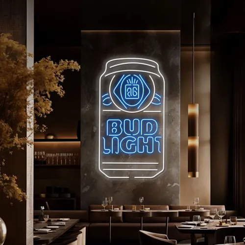 In Can Bud Light Neon Sign - Webcam Covers Now