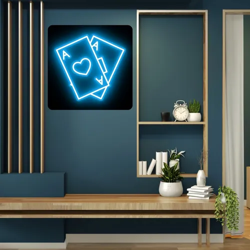 Ace in Black Neon Sign - Webcam Covers Now