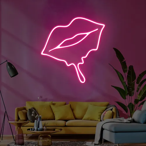 Pouty Lips Neon Signs - Webcam Covers Now