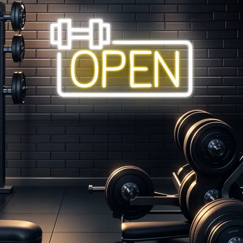 Bold Open Neon Sign - Webcam Covers Now