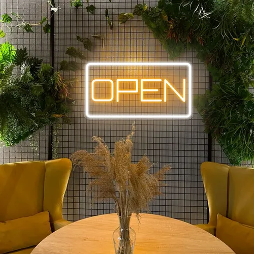 Inviting Open Neon Sign - Webcam Covers Now