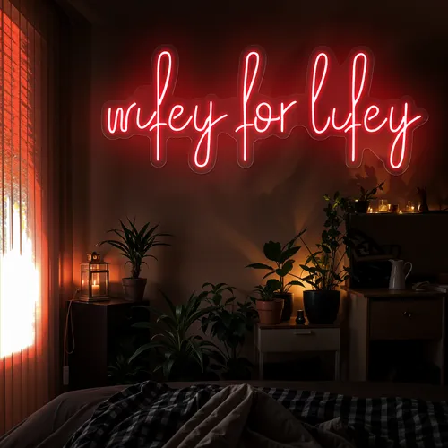 Wifey for Lifey Neon Sign - Webcam Covers Now