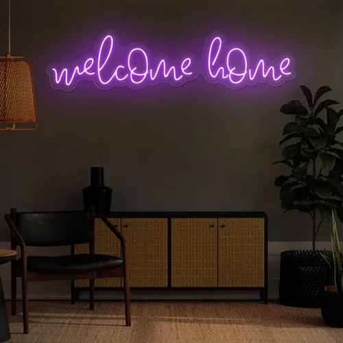 Welcome Home Neon Sign - Webcam Covers Now