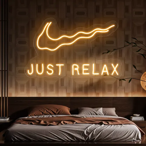 Nike Just Relax Neon Sign - Webcam Covers Now
