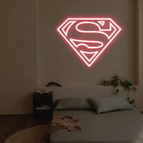 Superman Neon Sign - Webcam Covers Now