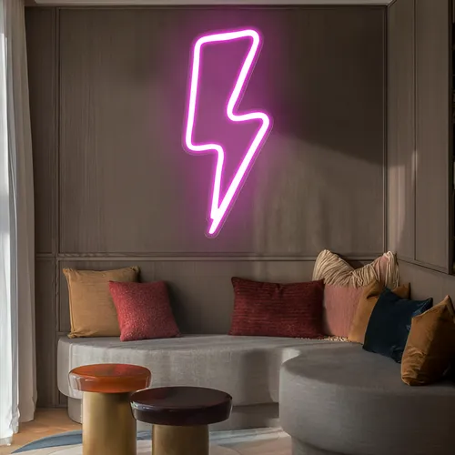 Pink Thunder Neon Sign - Webcam Covers Now