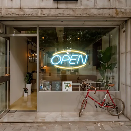 Open Window Neon Sign - Webcam Covers Now