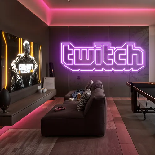 Twitch Streamer Neon Sign - Webcam Covers Now