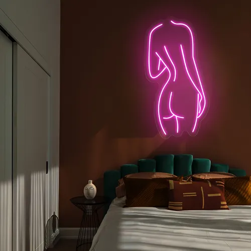 Body Outline Neon Sign - Webcam Covers Now
