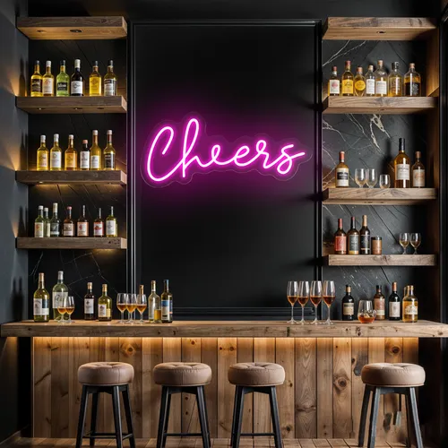 Mini Cheers Neon Sign - Webcam Covers Now