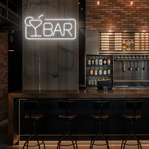 Bar Neon Sign - Webcam Covers Now