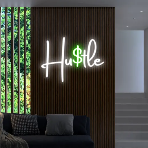 Hustle Neon Signs - Webcam Covers Now