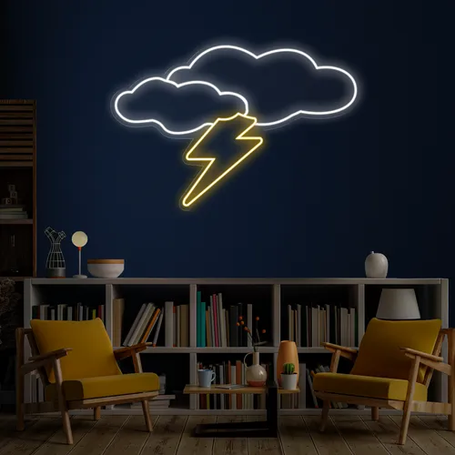 Thunder Cloud Neon Sign - Webcam Covers Now