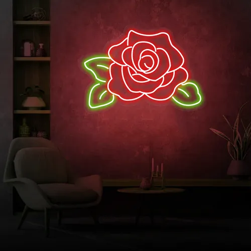 Rose Neon Sign - Webcam Covers Now