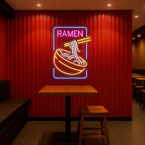 Custom Ramen Neon Signs - Webcam Covers Now