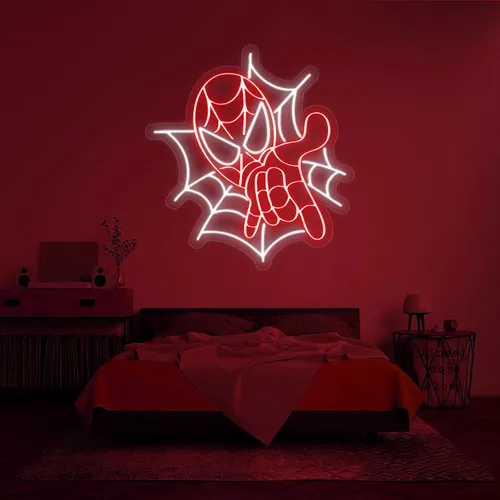 Custom Spiderman Neon Signs - Webcam Covers Now