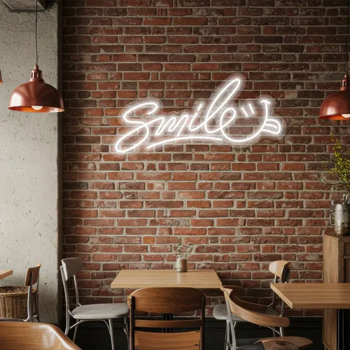 Custom Smile Neon Signs - Webcam Covers Now