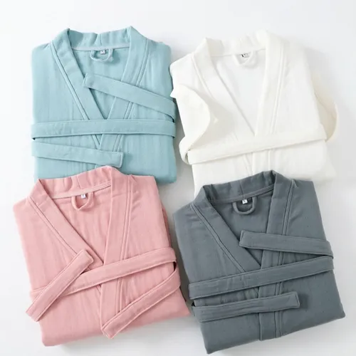 4 Layer Gauze Cotton Bathrobes - Webcam Covers Now