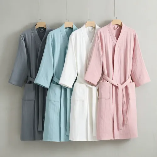 4 Layer Gauze Cotton Bathrobes - Webcam Covers Now