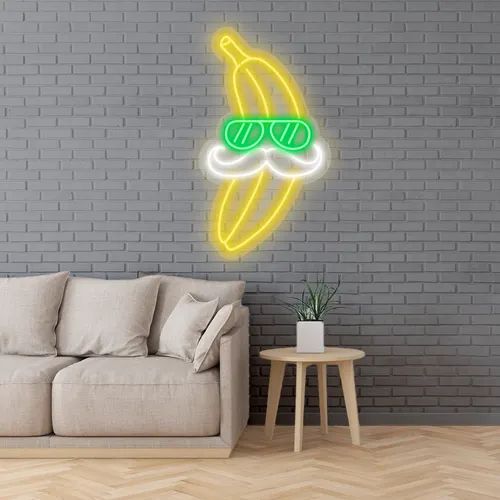 Custom Banana Neon Signs - Webcam Covers Now