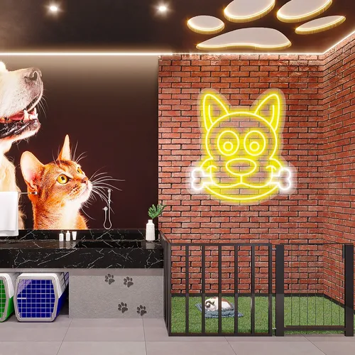 Custom Dog Neon Signs - Webcam Covers Now
