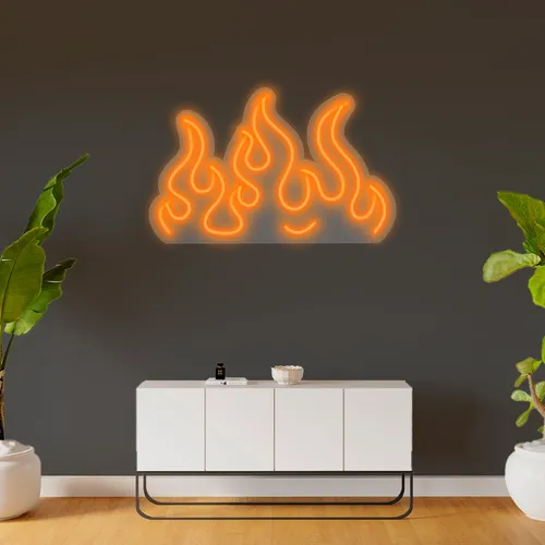 Custom Fire Neon Signs - Webcam Covers Now