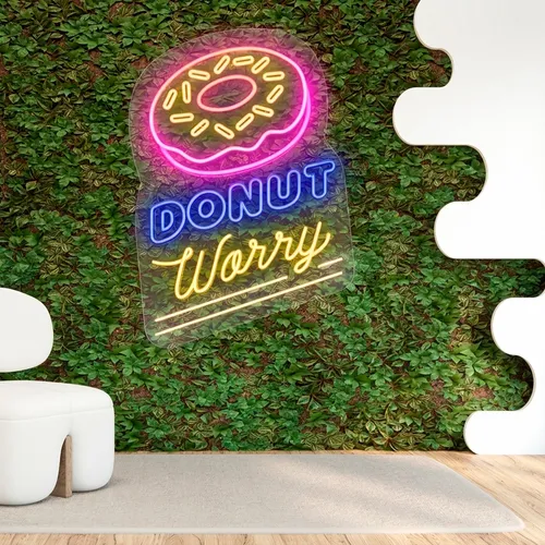 Custom Donut Neon Signs - Webcam Covers Now