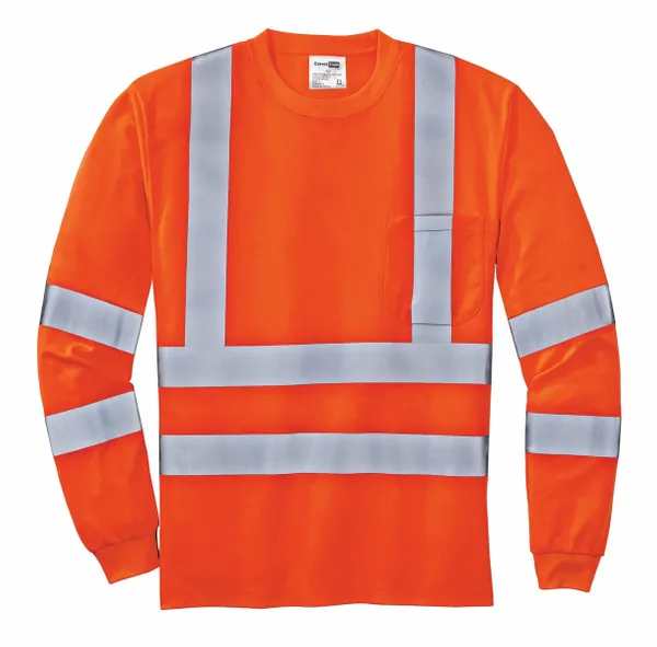 CornerStone - ANSI 107 Class 3 Long Sleeve Snag-Resistant Reflective T-Shirt. CS409 - Webcam Covers Now