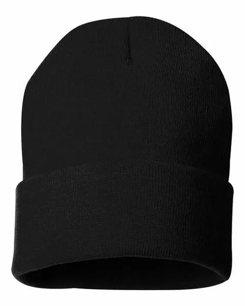 12" Solid Cuffed Beanie - Webcam Covers Now