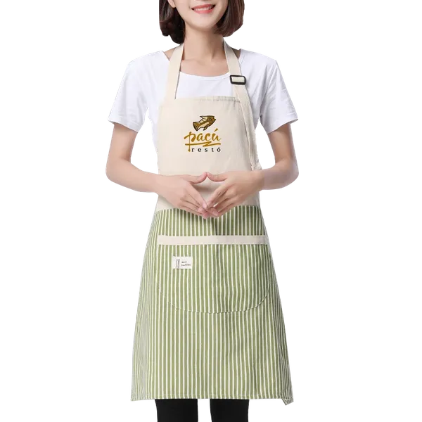 Apron with Happy Bear Patch - Webcam Covers Now