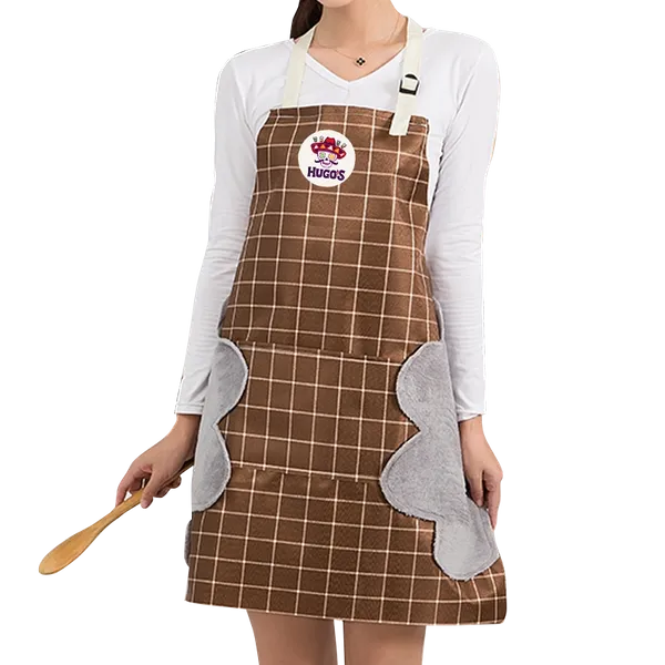 Striped Plaid Hand Wiping Apron - Webcam Covers Now