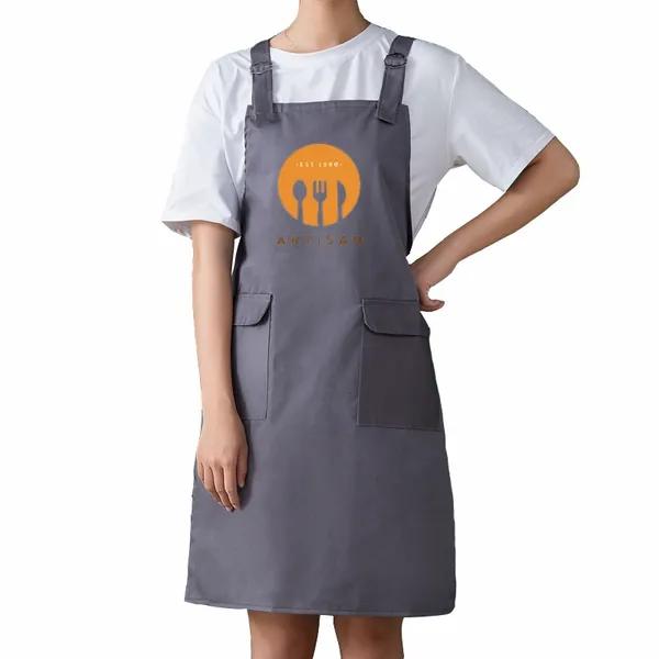 Double Shoulder Strap Pocket Apron - Webcam Covers Now