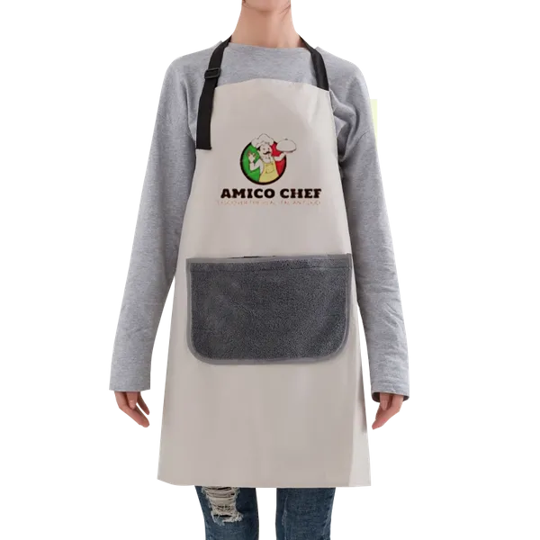 Floral Apron with Hand Wiping Pocket - Webcam Covers Now