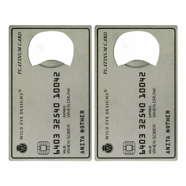 Platinum Card Shaped Bottle Opener - Webcam Covers Now