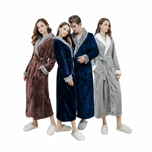 Stylish Custom Contrast Fleece Bathrobes - Webcam Covers Now