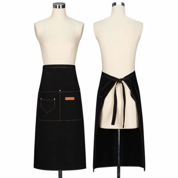 Lengthy Mid-Waist Denim Apron - Webcam Covers Now