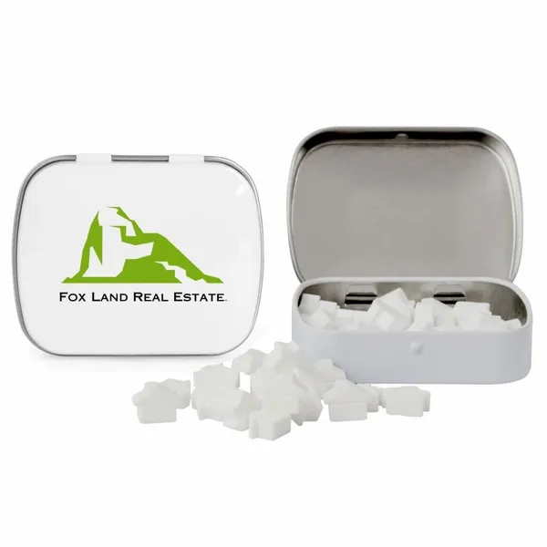 Domed Tin with House Shaped Mints - Webcam Covers Now