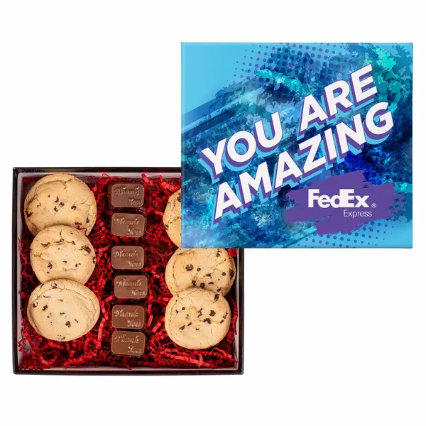 Chocolate Chip Cookies and Molded Chocolates in Gift Box - Webcam Covers Now