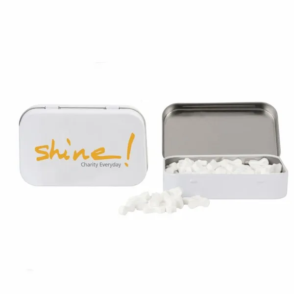 Rectangular Tin with Ribbon Shaped Mints - Webcam Covers Now