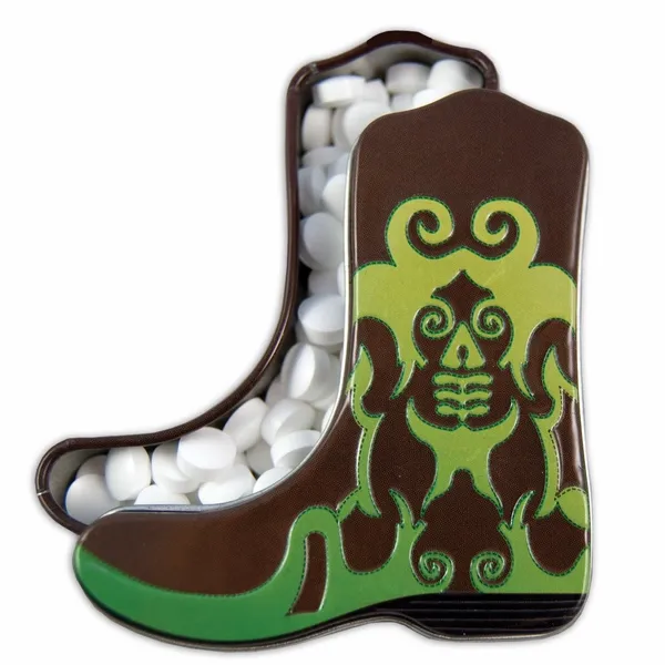 Green Cowboy Boot-Shaped Mint Tin - Webcam Covers Now